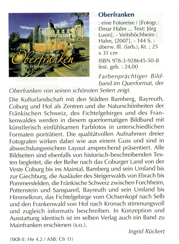 Oberfranken eine Fotoreise
